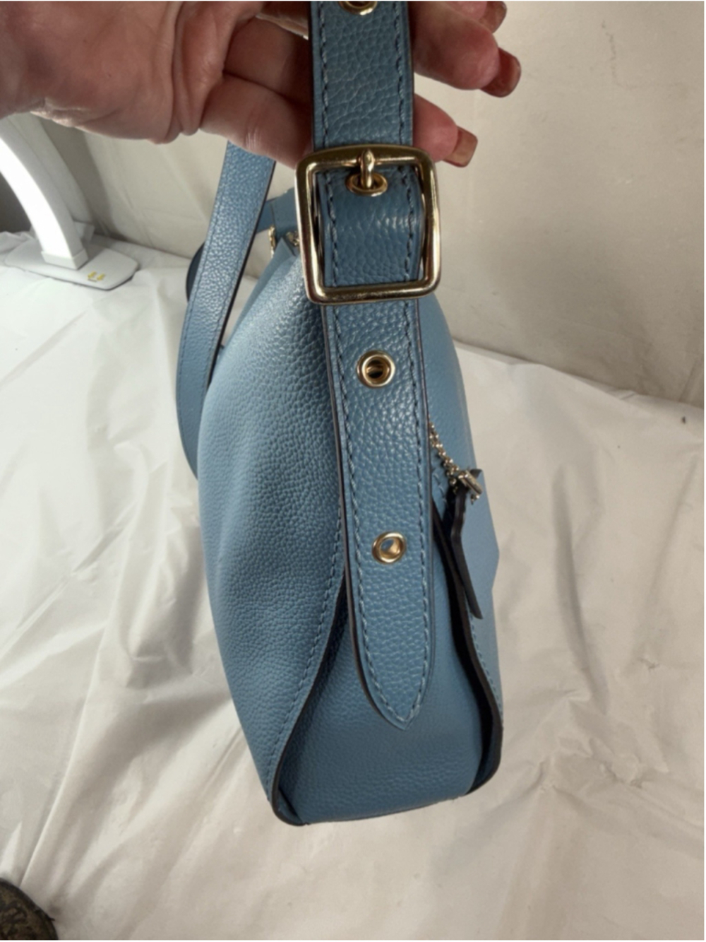 COACH 21377 DUFFLETTE blue MULTI LEATHER CROSSBODY BAG - Picture 13 of 15